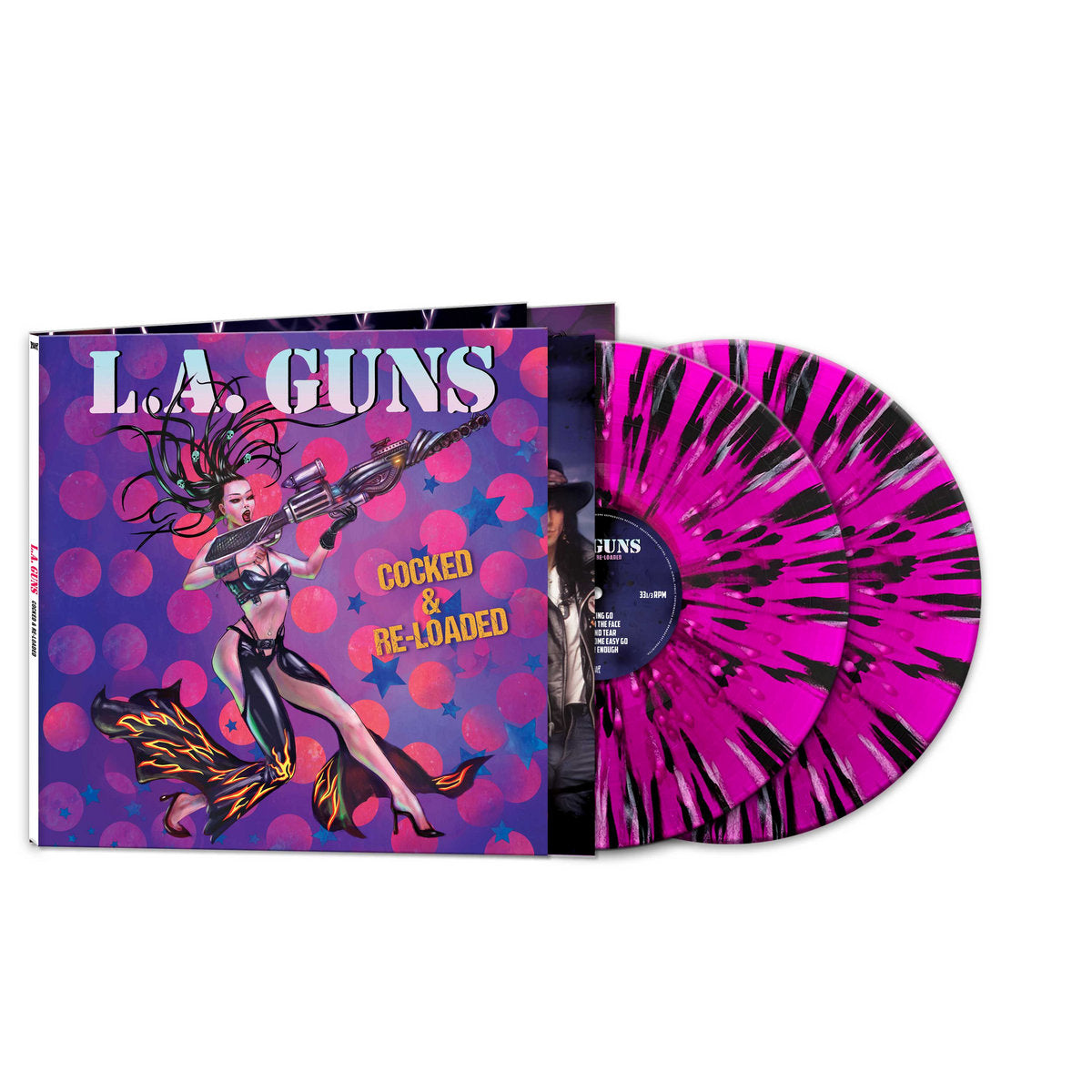 LA Guns - Cocked and Re-Loaded (Purple/Black/White Splatter)