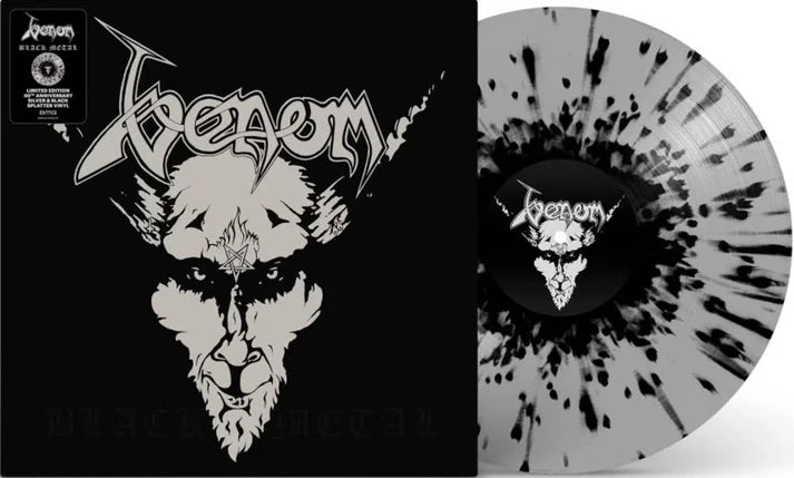 Venom - Black Metal (silver and black splatter)