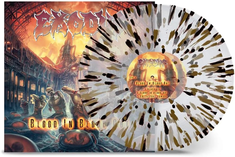 Exodus - Blood In Blood Out (Clear Gold and black splatter)
