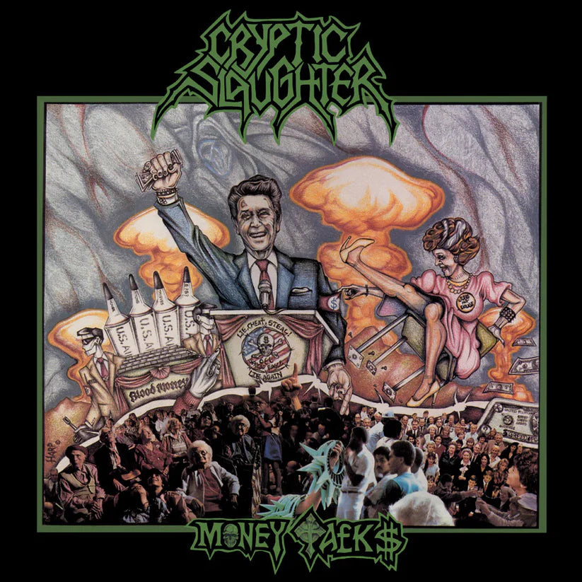 Cryptic Slaughter - Money Talks (Black Ice with Splatter)