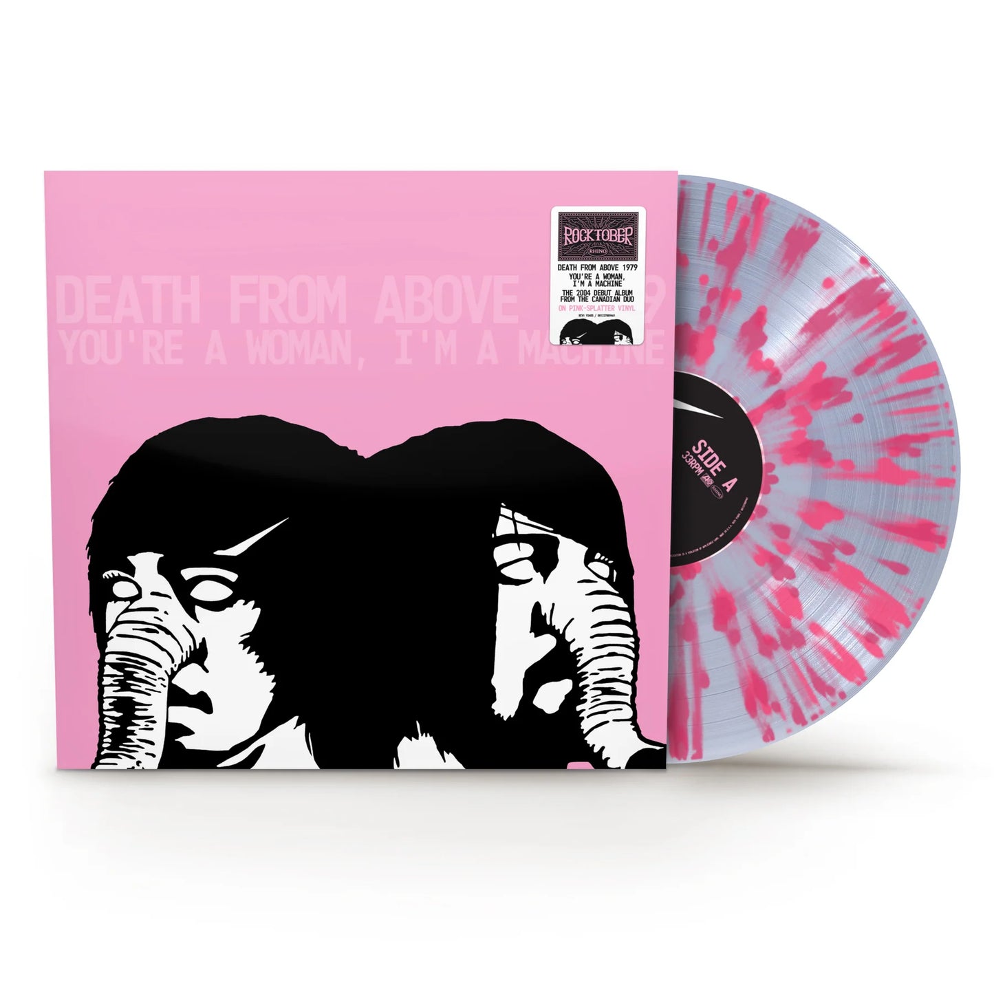 Death From Above 1979- You're a Woman, I'm A Machine (Rocktober 2025  Clear with Pink Splatter Vinyl)