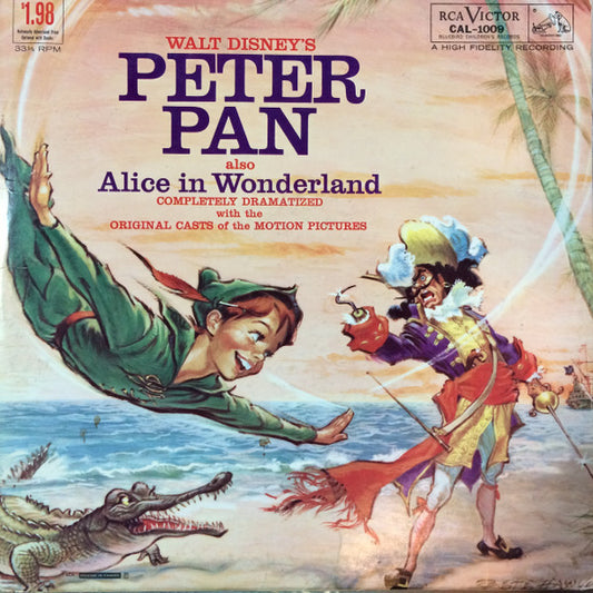 Walt Disney's Peter Pan Also Alice In Wonderland