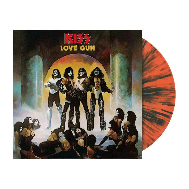 Kiss – Love Gun (Tangerine/Aqua splatter)